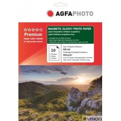 Hartie AGFA magnetica 10x15 (4R/A6) glossy 680g/mp 10 coli